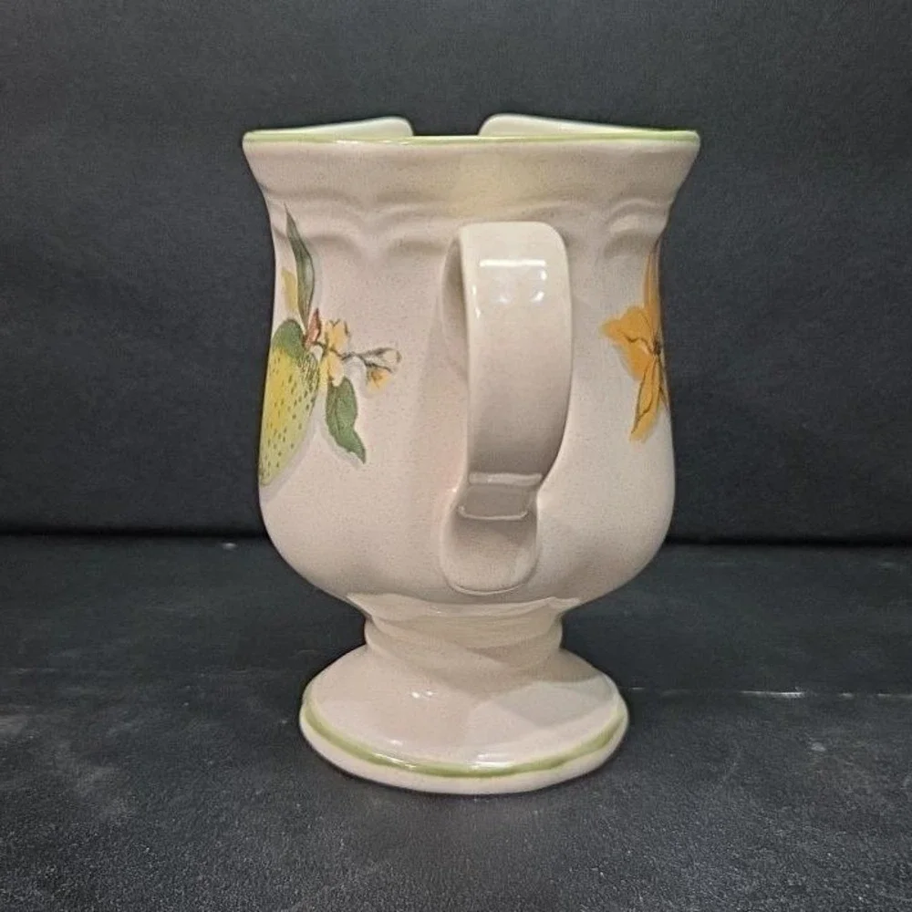 Mikasa Nature's Parade Creamer #F9006‎ , Vintage Floral Design, Footed Tableware